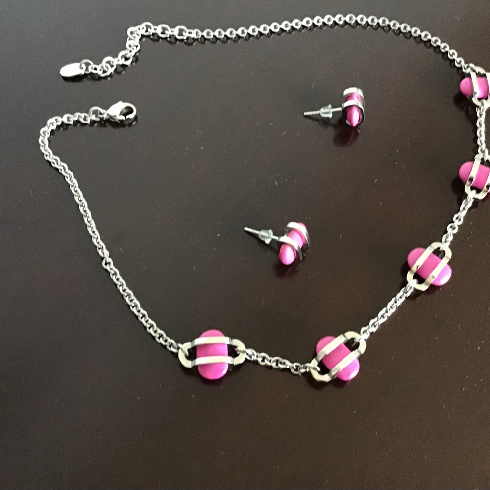 Swatch bijoux neckless earrings set